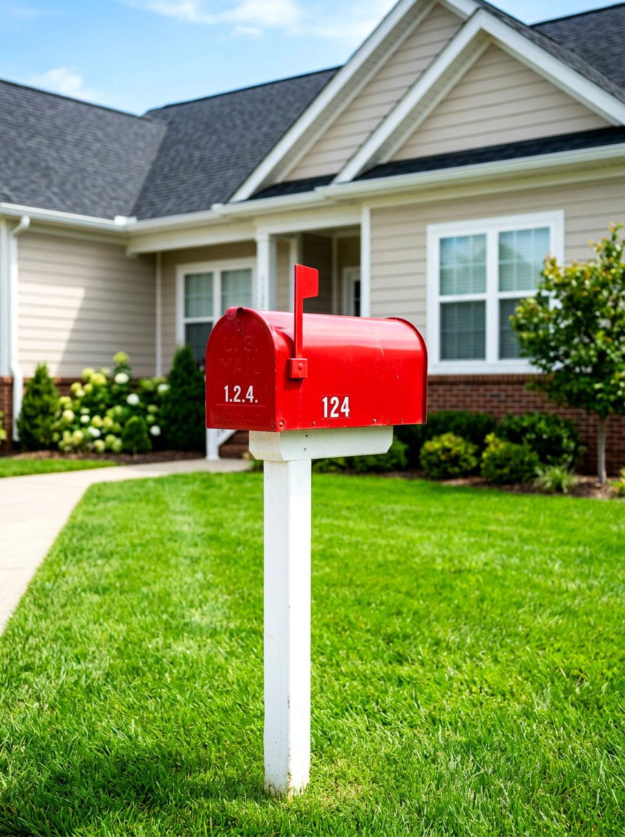 Retro Red Mailbox - 30 statement mailbox ideas aesthetic