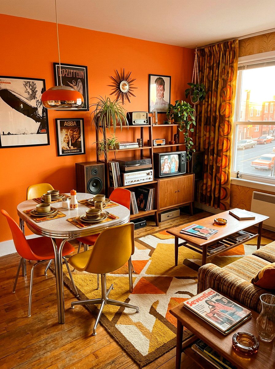 Retro Small Studio - 30 tiny apartment aesthetic ideas