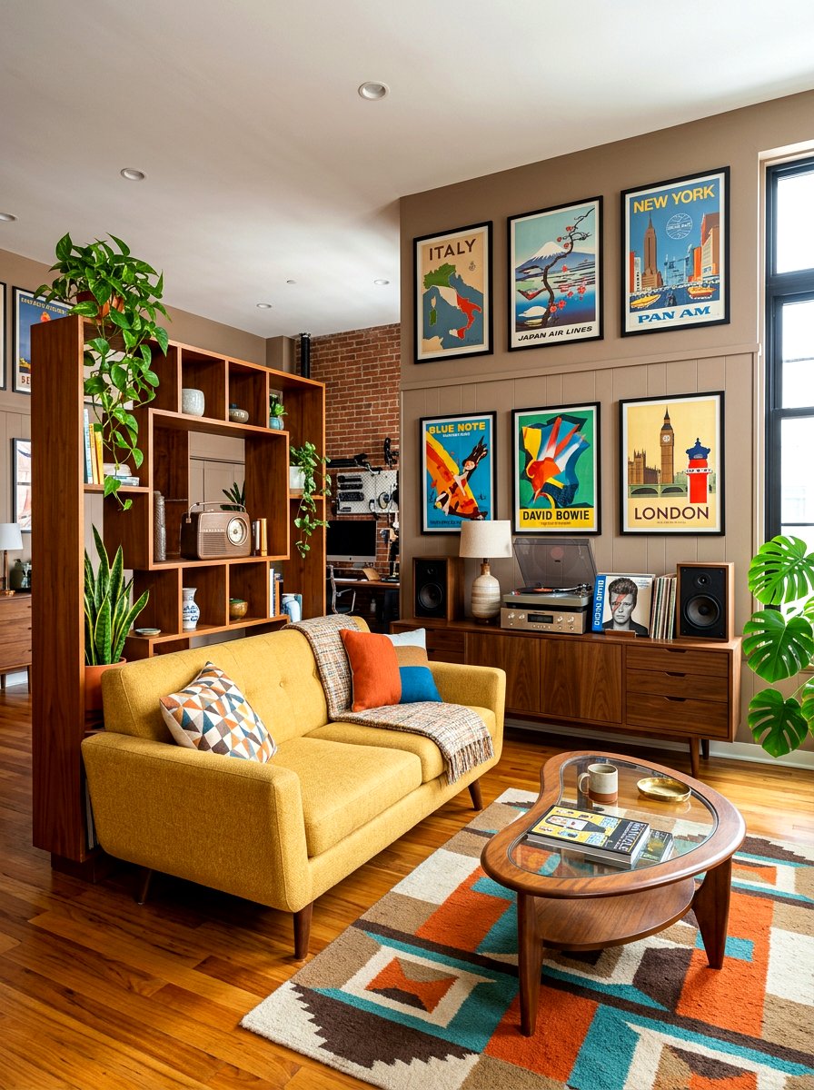 Retro Studio - 30 playful apartment decor ideas