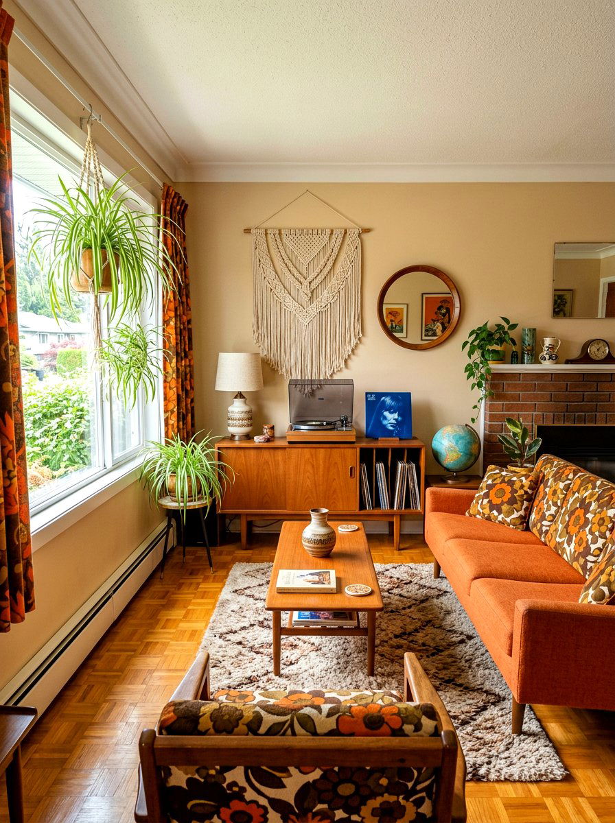 Retro Style Living Room - 30 grandma core living room ideas