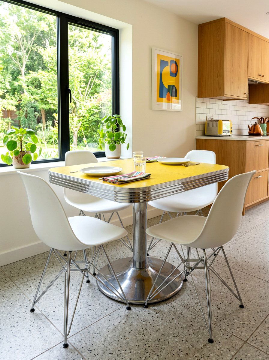 Retro Style Table - 30 eclectic kitchen ideas