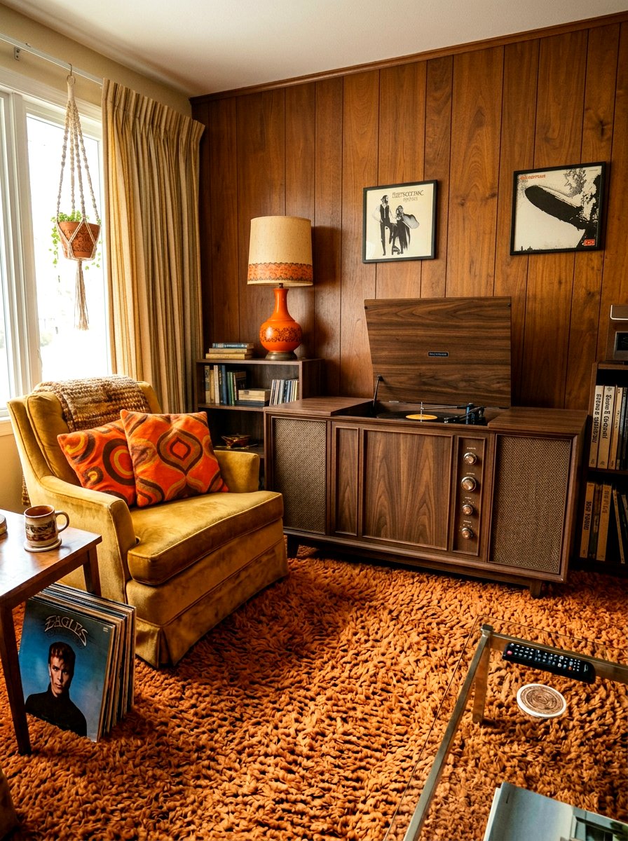 Retro Turntable Stand With Speakers - 30 record player corner ideas
