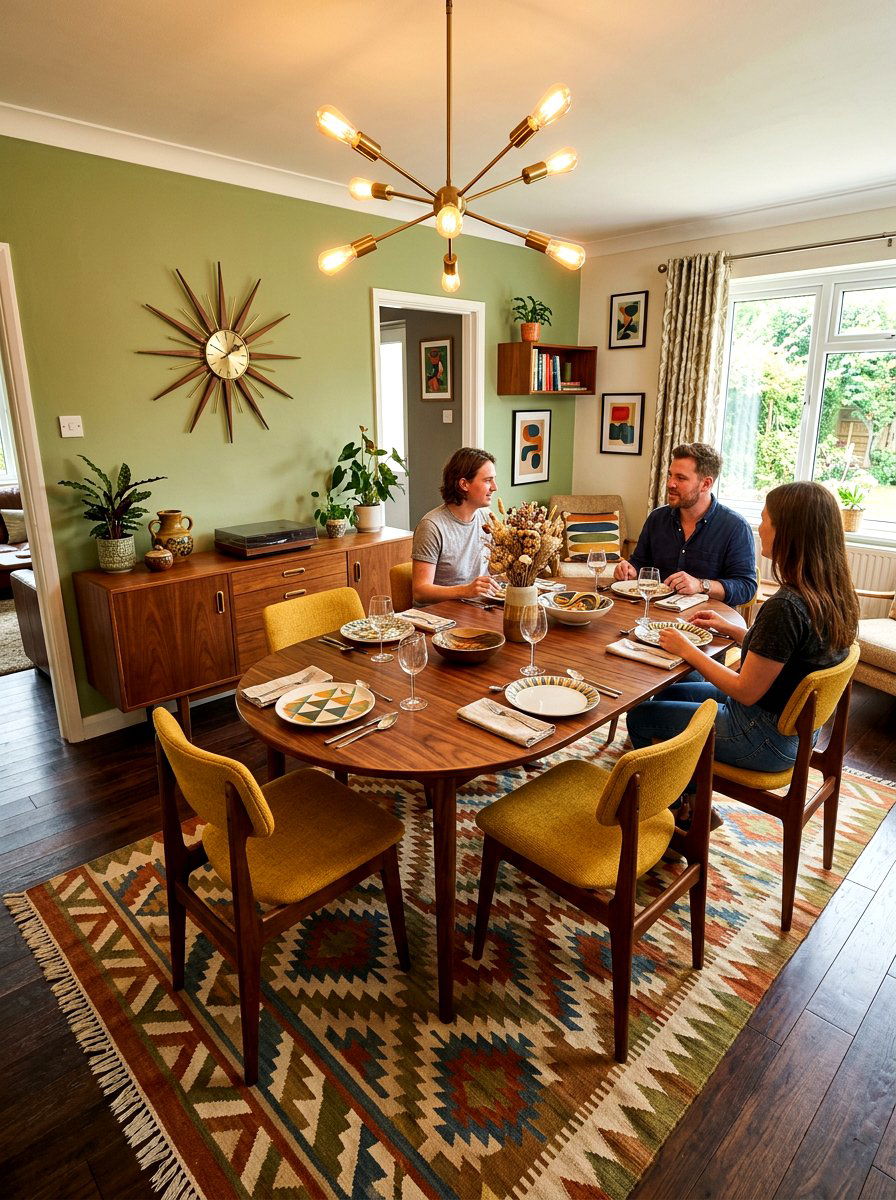 Retro Wood Dining Room - 30 viral dining room ideas