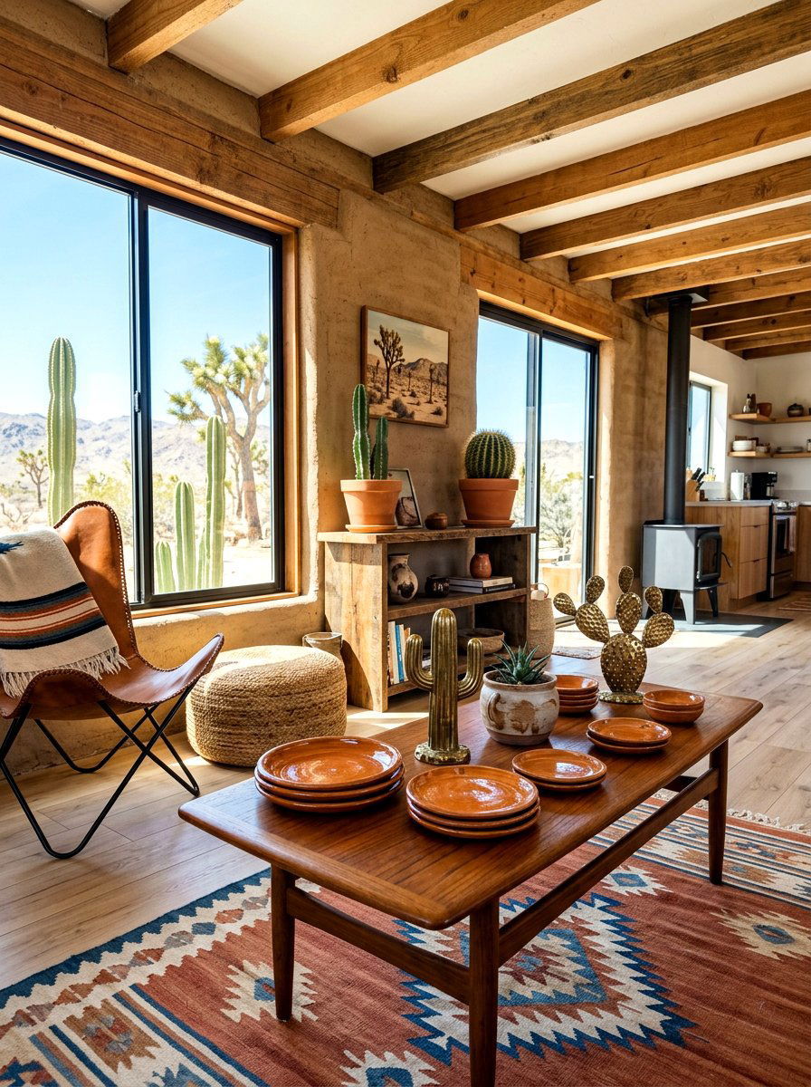 Retro desert cabin setting - 30 vintage tablescape ideas