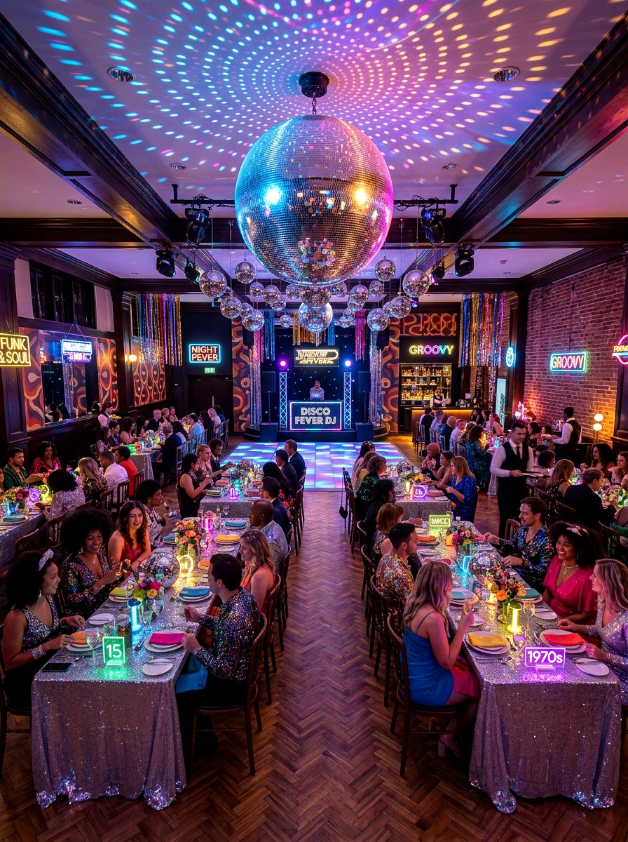 Retro disco dinner party - 30 romantic dinner party ideas at home