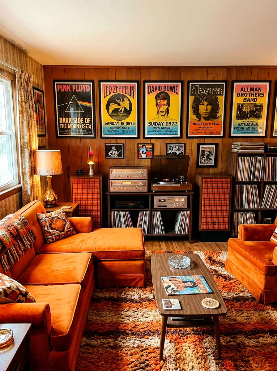 Retro listening room - 30 music room ideas