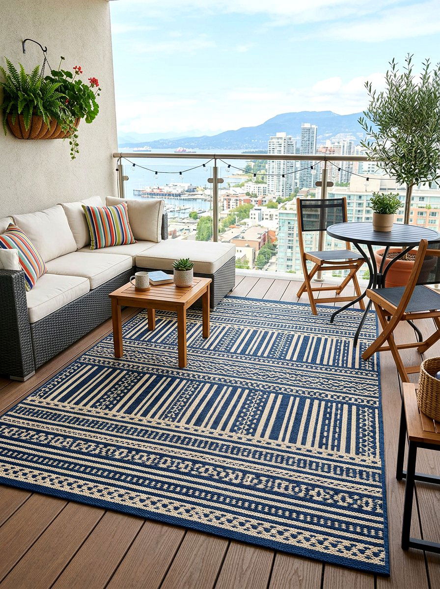 Reversible Outdoor Rug - 30 balcony rug ideas