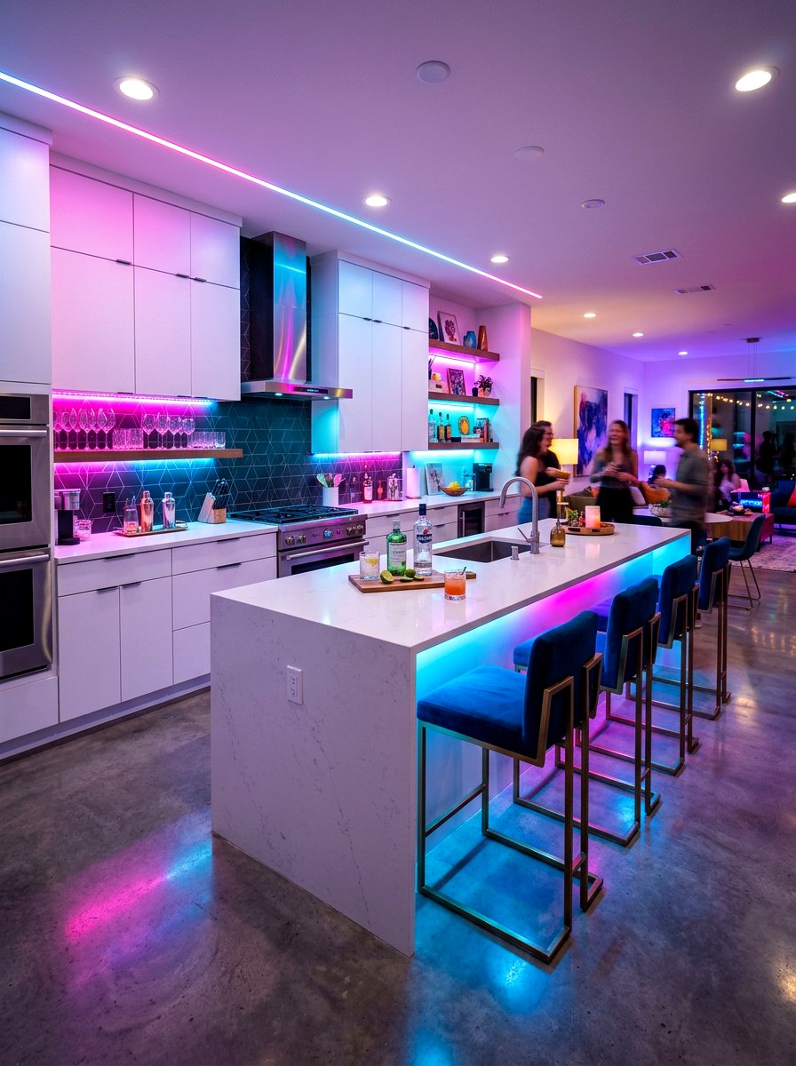 Rgb Color Changing - 30 under cabinet lighting ideas