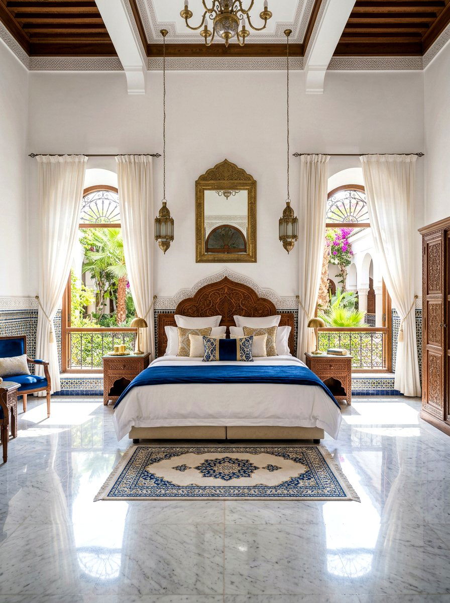 Riad Style Bedroom - 30 Moroccan bedroom ideas