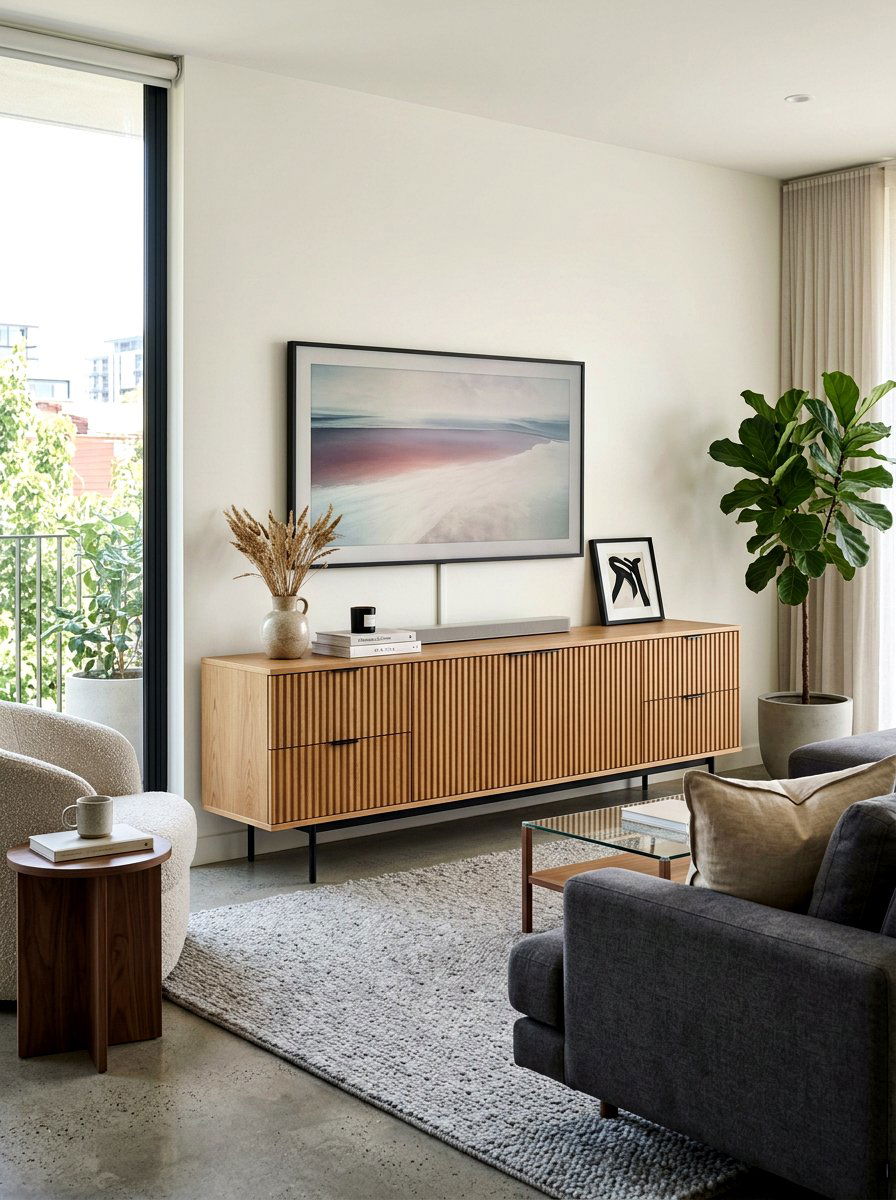 Ribbed Media Console - 30 sculptural furniture ideas