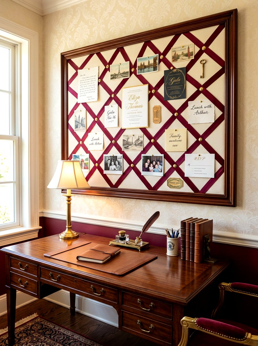 Ribbon Bulletin Board - 30 office pinboard ideas