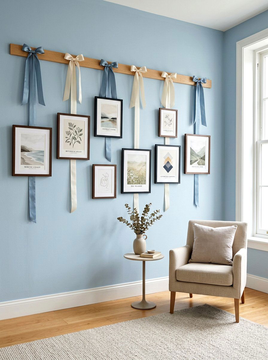 Ribbon Hanging Gallery - 30 ribbon and bow bedroom ideas