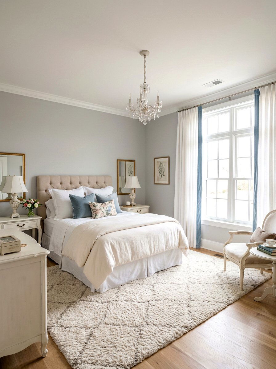 Ribbon Trim Curtains - 30 ribbon and bow bedroom ideas