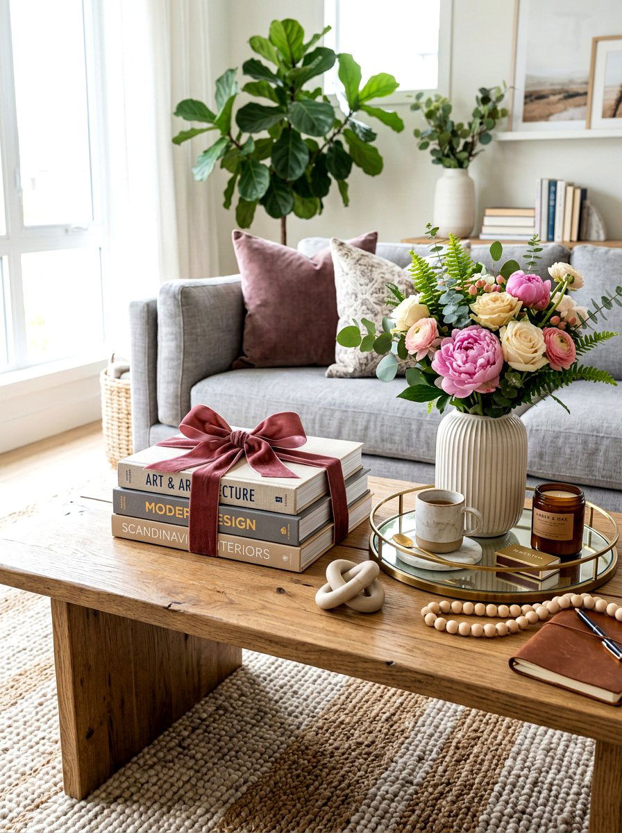 Ribbon book stack decor - 30 ribbon decor ideas