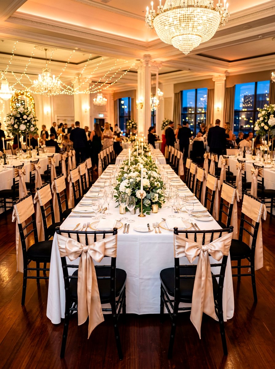 Ribbon bows for dining chairs - 30 ribbon decor ideas