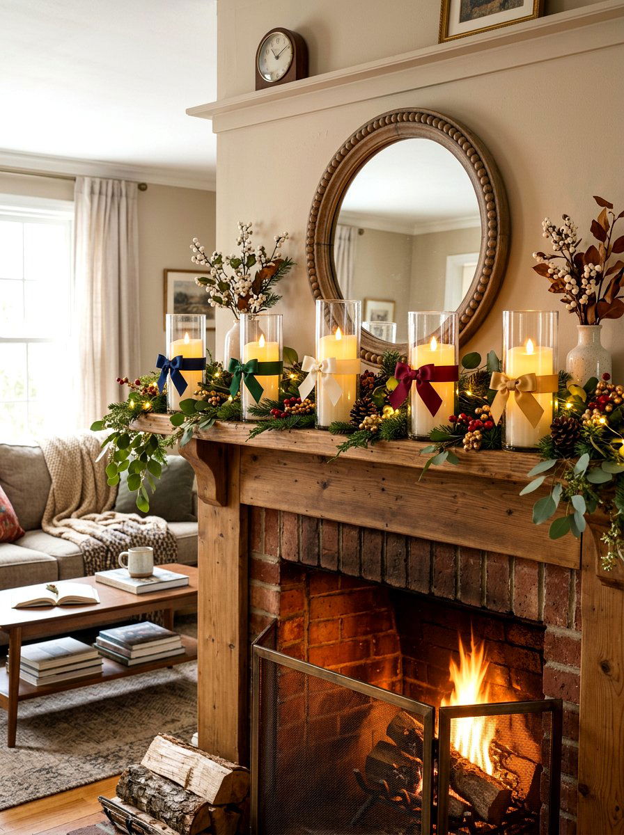 Ribbon candle holders - 30 ribbon decor ideas