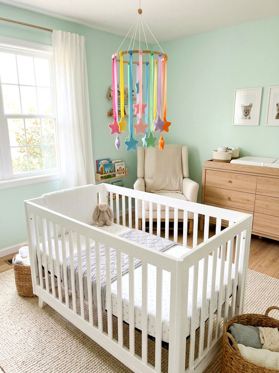 Ribbon mobile for crib - 30 ribbon decor ideas