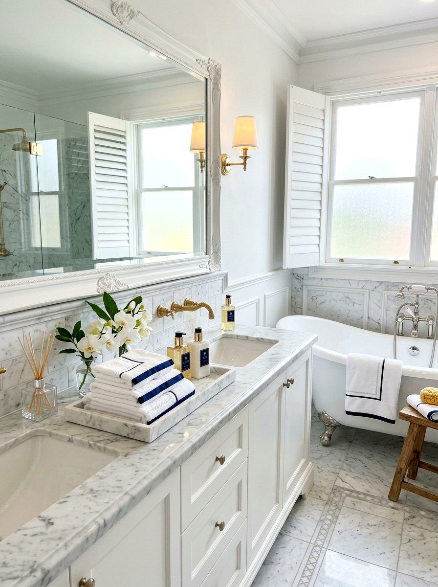 Ribbon trimmed towels - 30 ribbon decor ideas