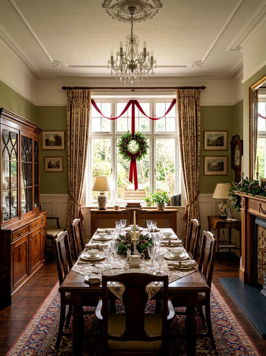 Ribbon wreath for window - 30 ribbon decor ideas
