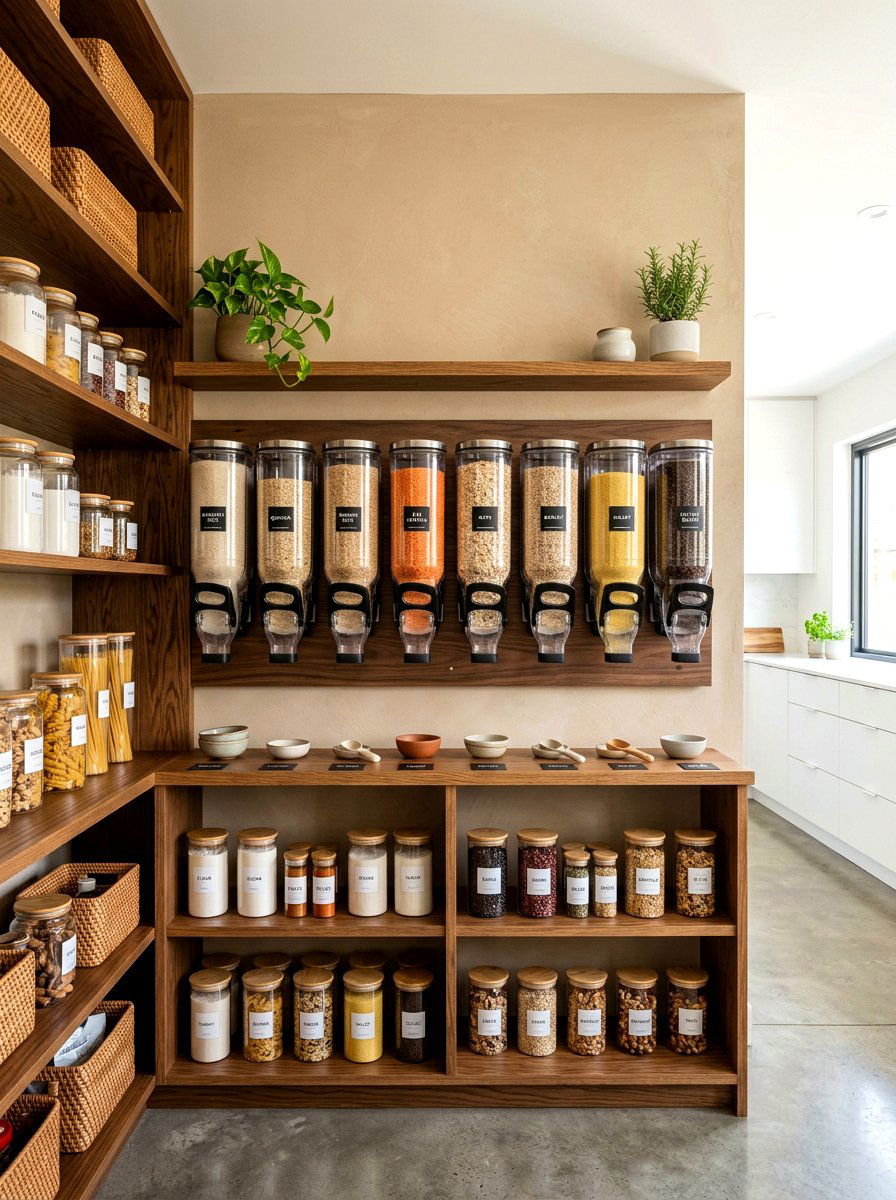 Rice And Grain Dispensers - 30 pantry organization ideas