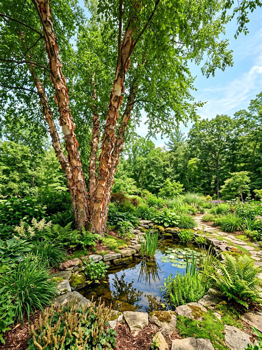River Birch Multi Stem - 30 ornamental tree landscaping ideas
