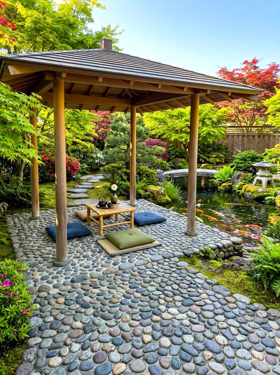 River Rock Gazebo Floor - 30 gazebo floor ideas