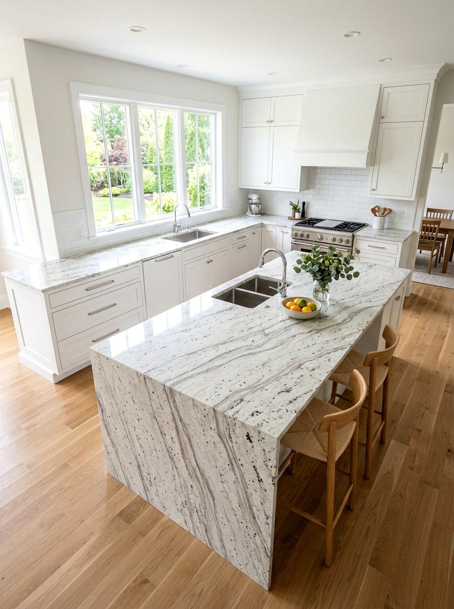 River White Granite - 30 granite kitchen ideas