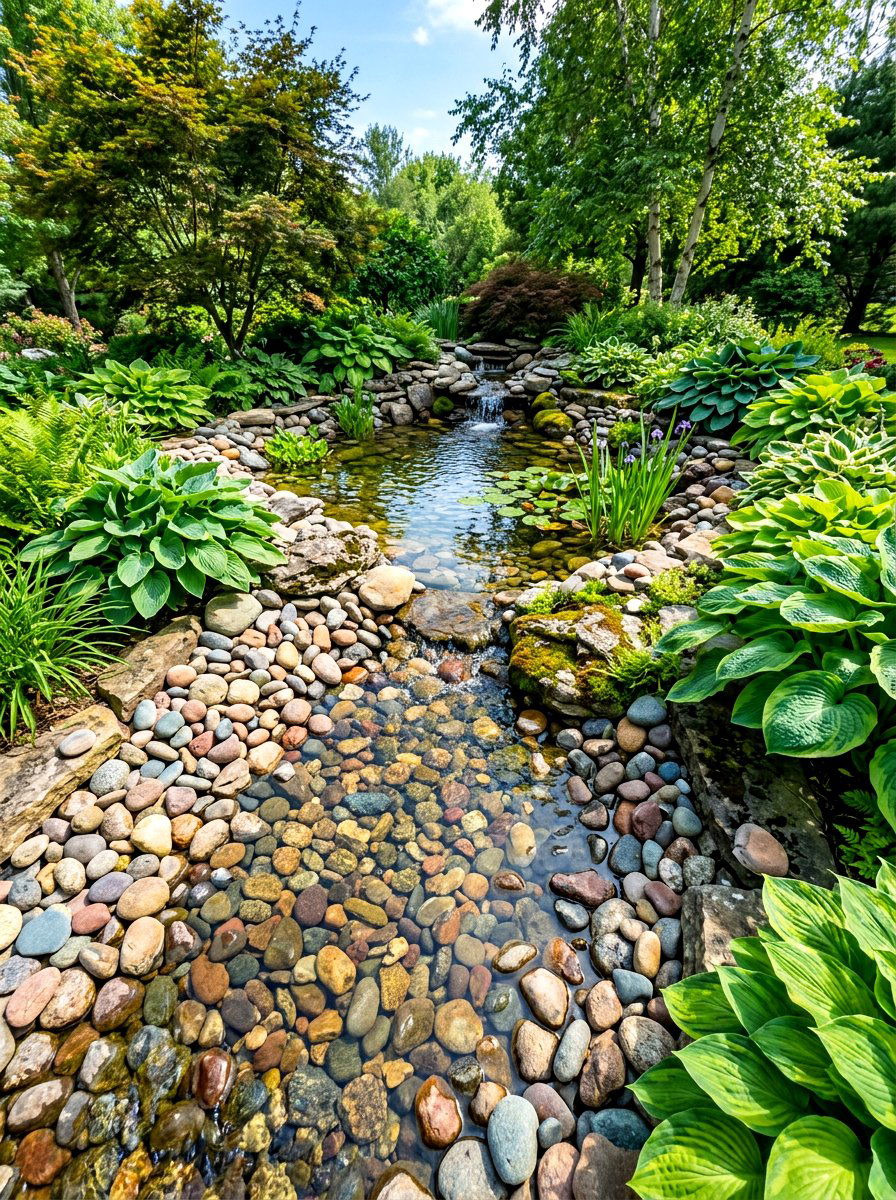 River rock pond - 30 small pond ideas