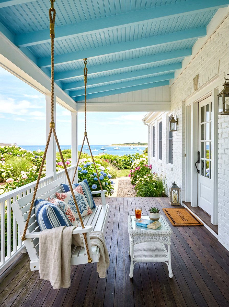 Robins Egg Blue Porch - 30 porch ceiling paint ideas