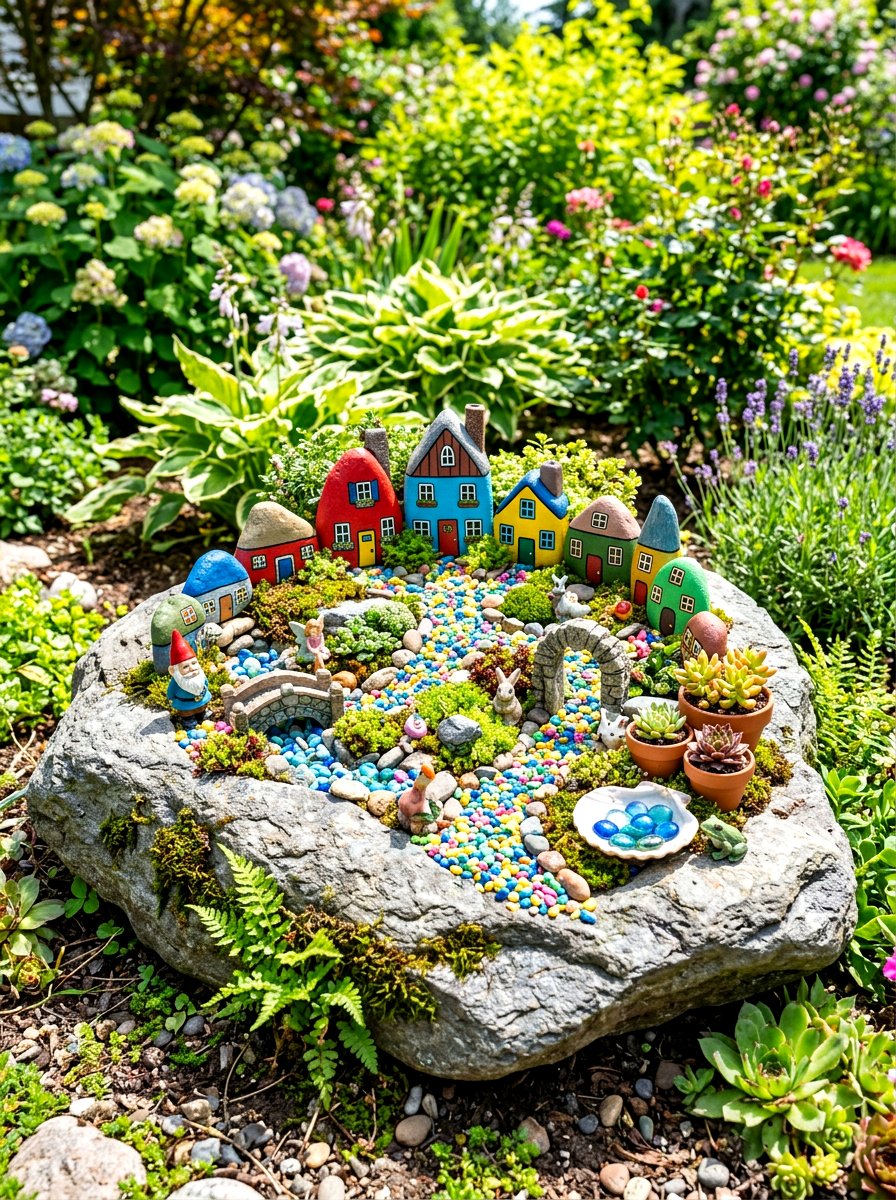 Rock Fairy Garden - 30 miniature fairy garden ideas