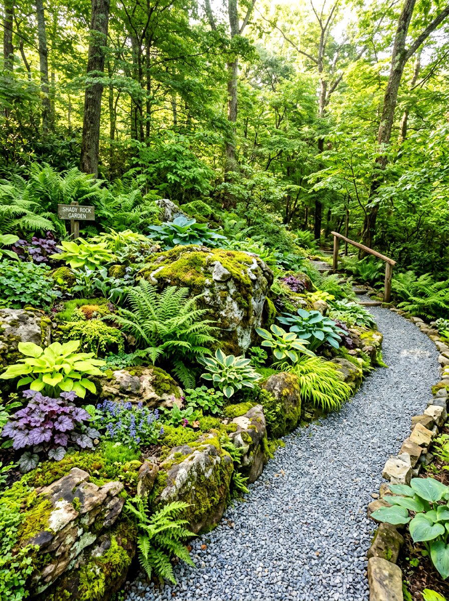 Rock Garden - 30 shade flower bed ideas