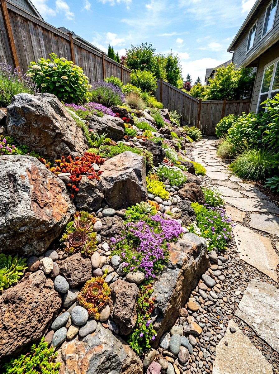 Rock Garden - 30 side yard garden ideas