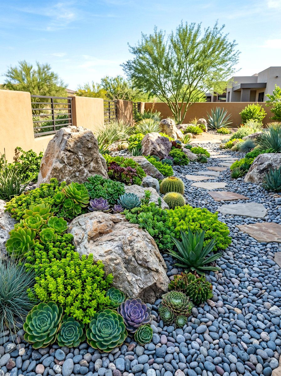 Rock Garden - 30 drought tolerant landscaping ideas