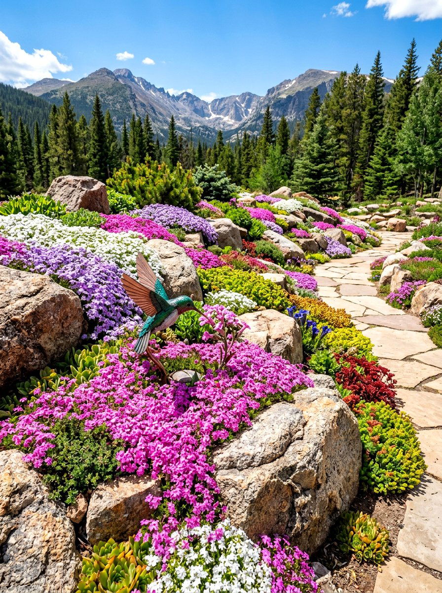 Rock Garden Border - 30 hummingbird border ideas