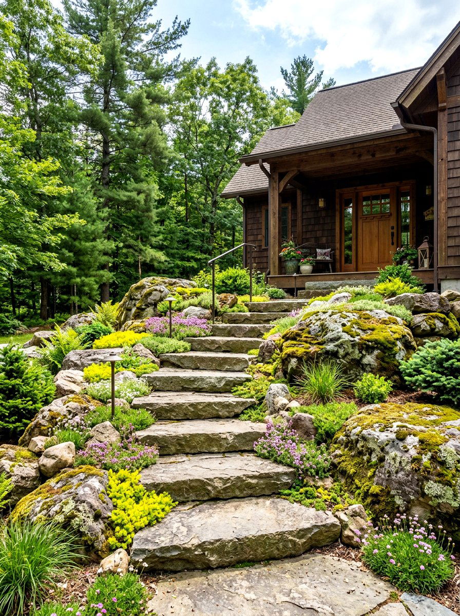 Rock Garden Entry - 30 front yard ideas