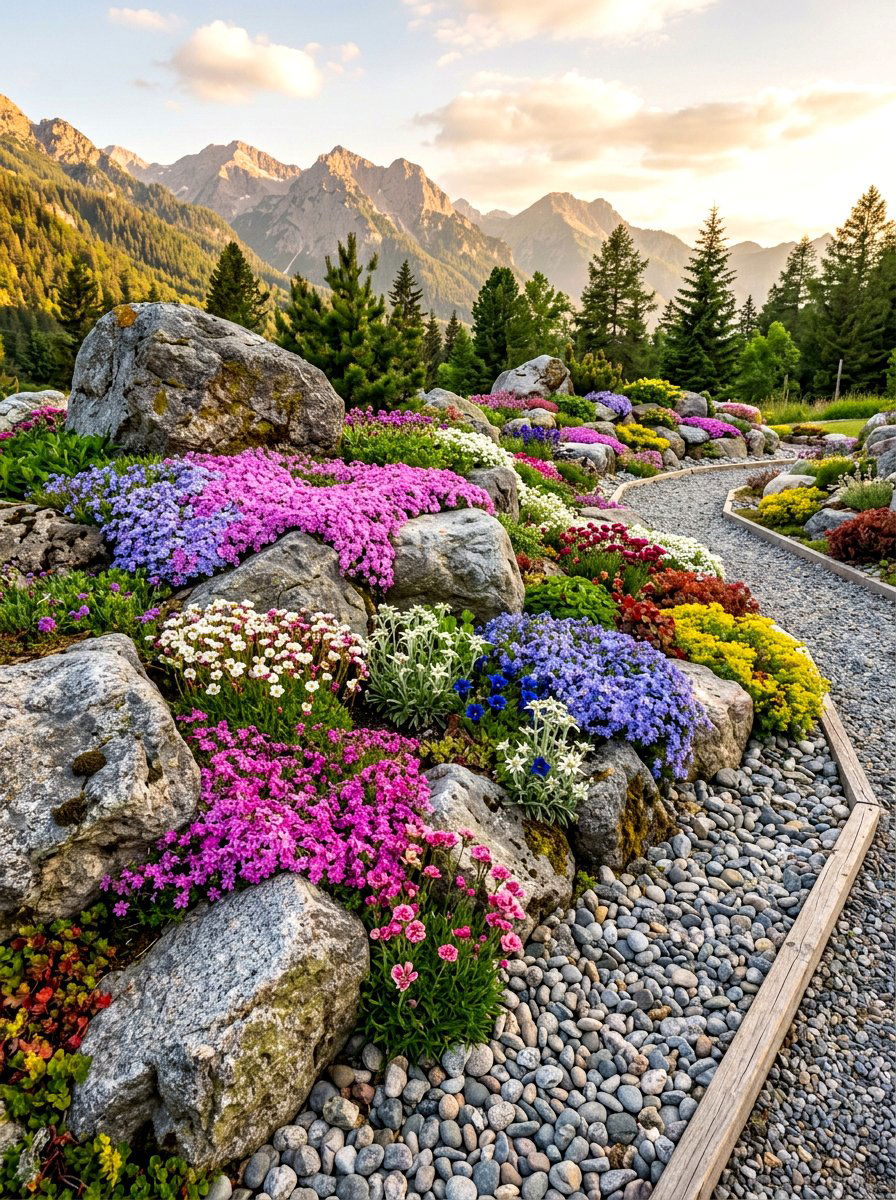 Rock Garden Flower Bed - 30 flower bed ideas