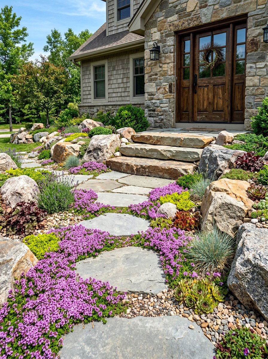 Rock Garden Front Stoop Landscaping - 30 front stoop garden ideas