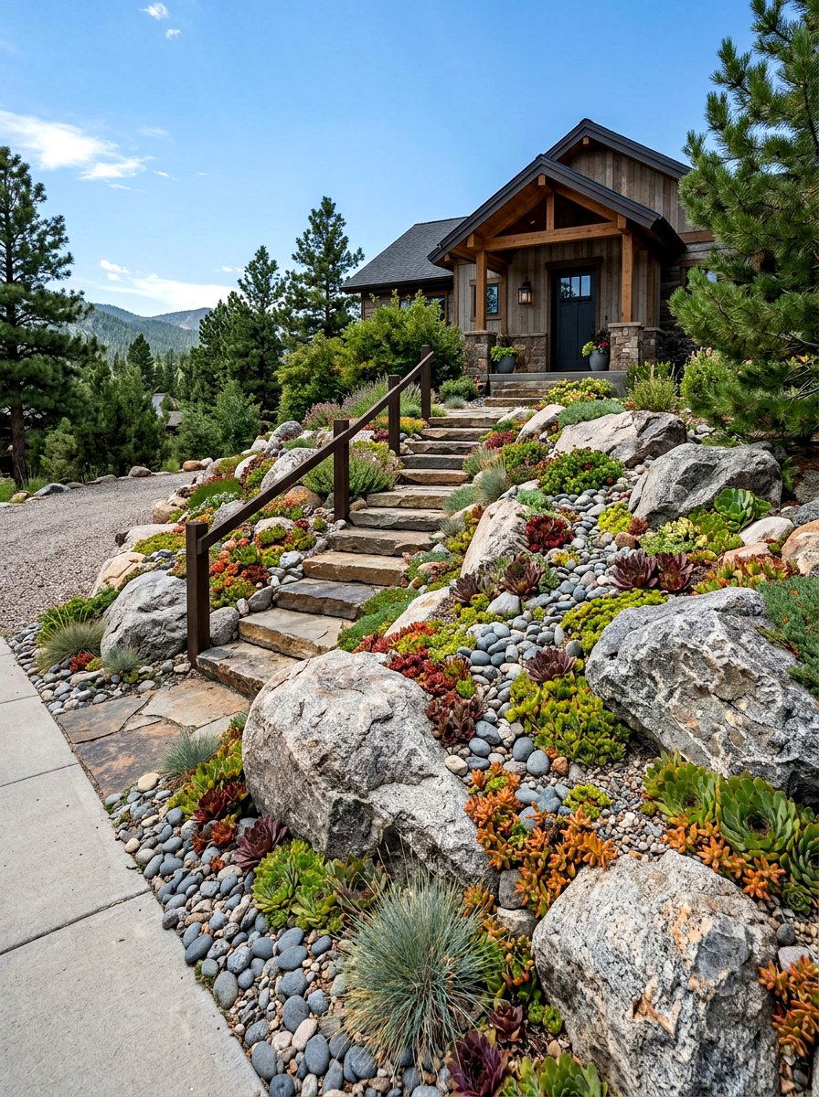 Rock Garden Front Yard - 30 front entry landscaping ideas