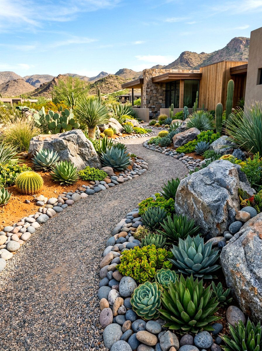 Rock Garden Path - 30 backyard zoning ideas