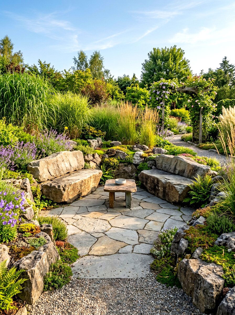Rock Garden Seating Area - 30 rock garden ideas