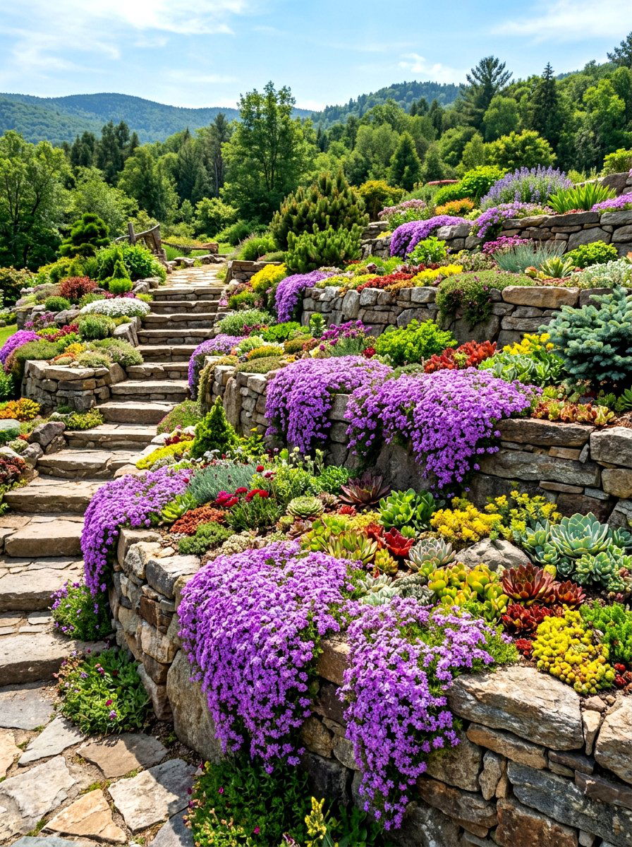 Rock Garden Terrace - 30 decorative stone ideas