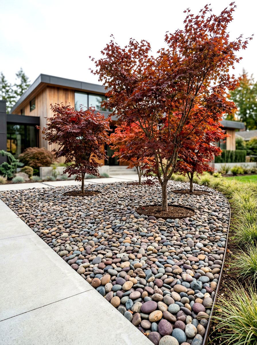 Rock Mulch Alternative - 30 river rock landscaping ideas