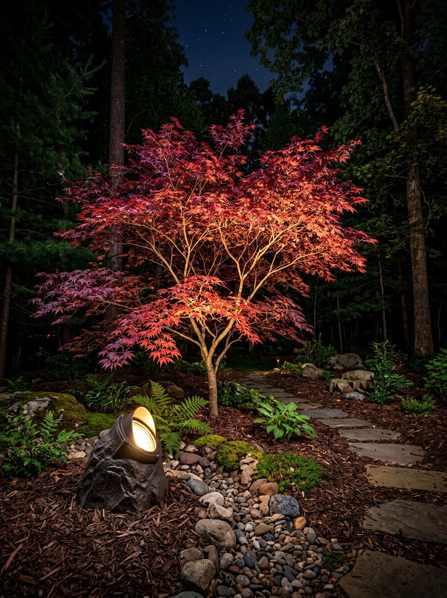 Rock Spotlight For Landscaping - 30 moody outdoor lighting ideas