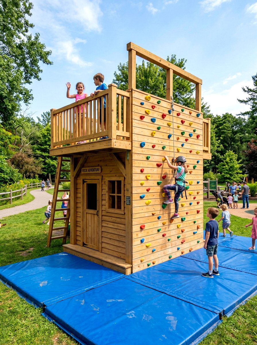 Rock Wall Playhouse - 30 playhouse ideas