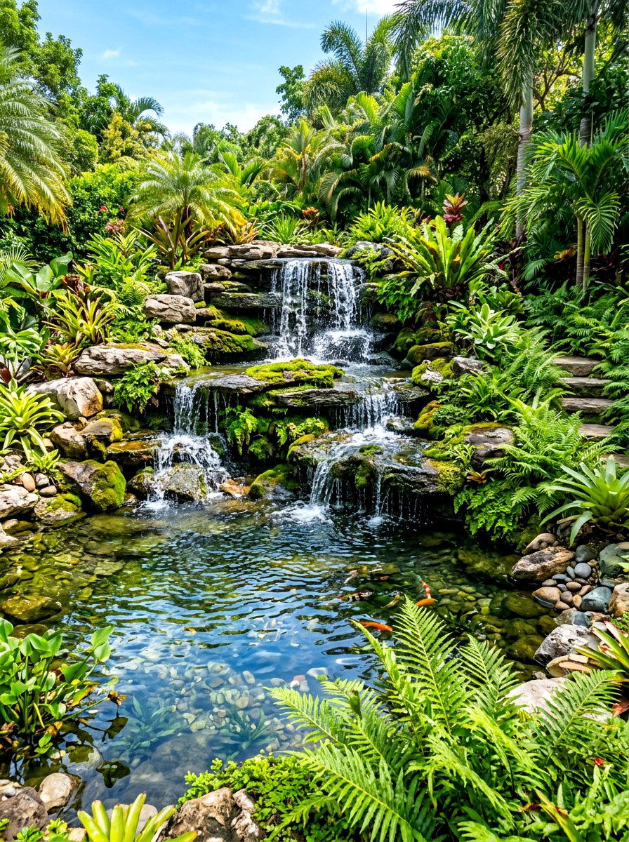 Rock Waterfall - 30 rock landscaping ideas