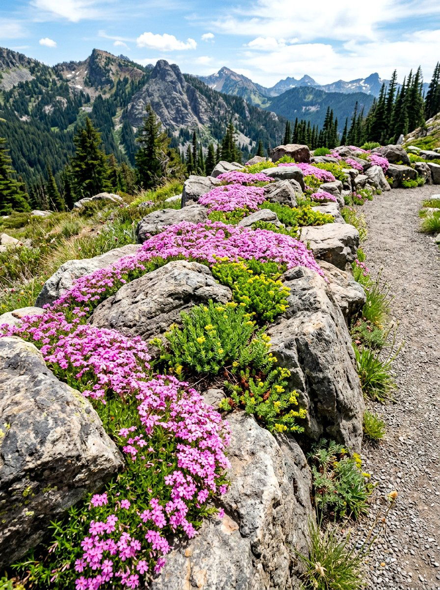 Rock garden border - 30 backyard border planting ideas