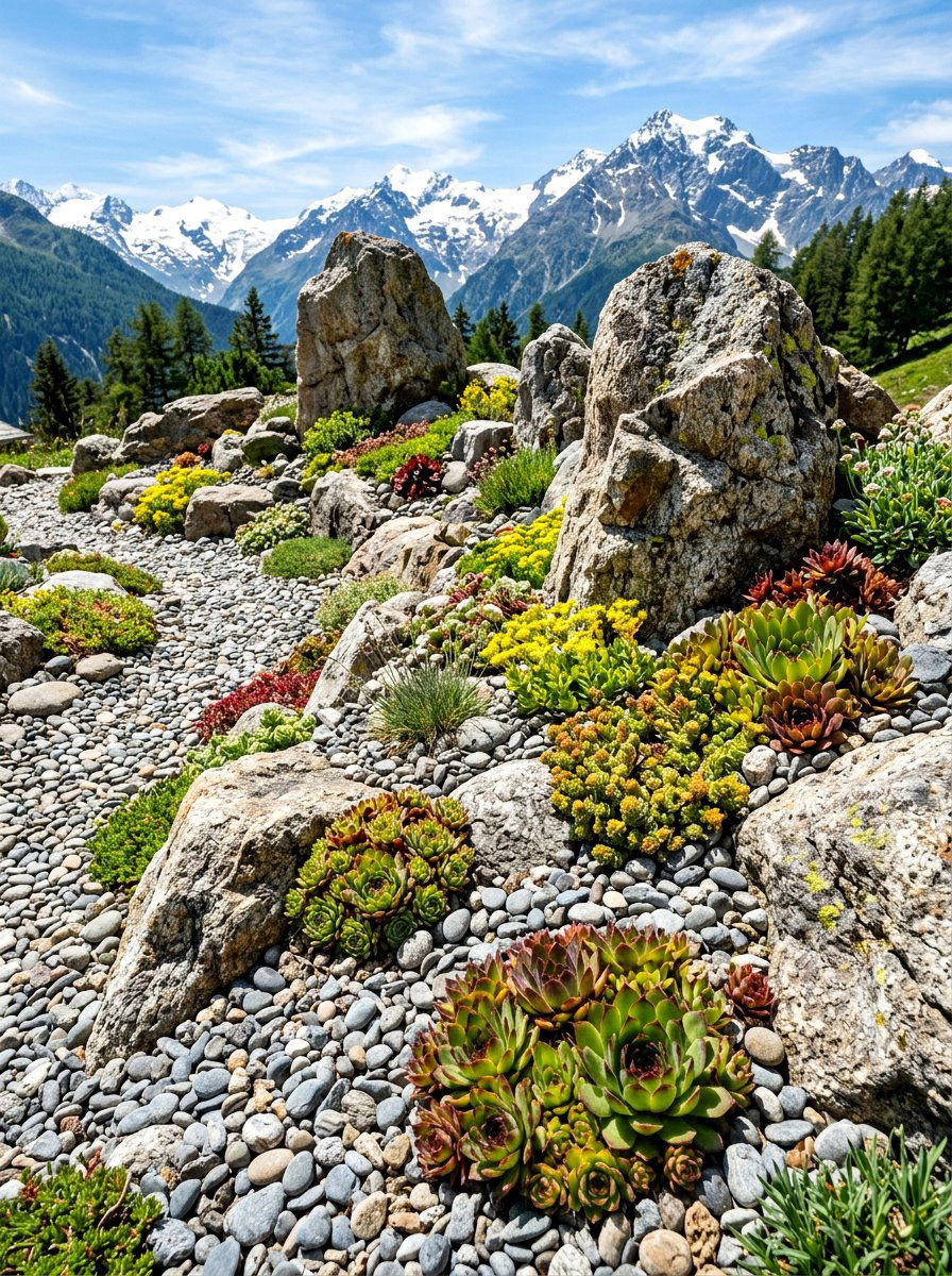 Rock garden feature - 30 curb appeal landscaping ideas