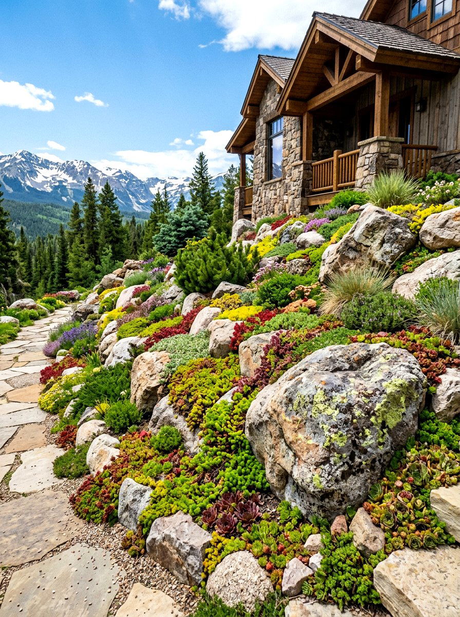 Rock garden foundation landscape - 30 foundation landscaping ideas