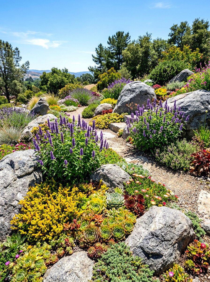 Rock garden plants - 30 hummingbird oasis backyard ideas