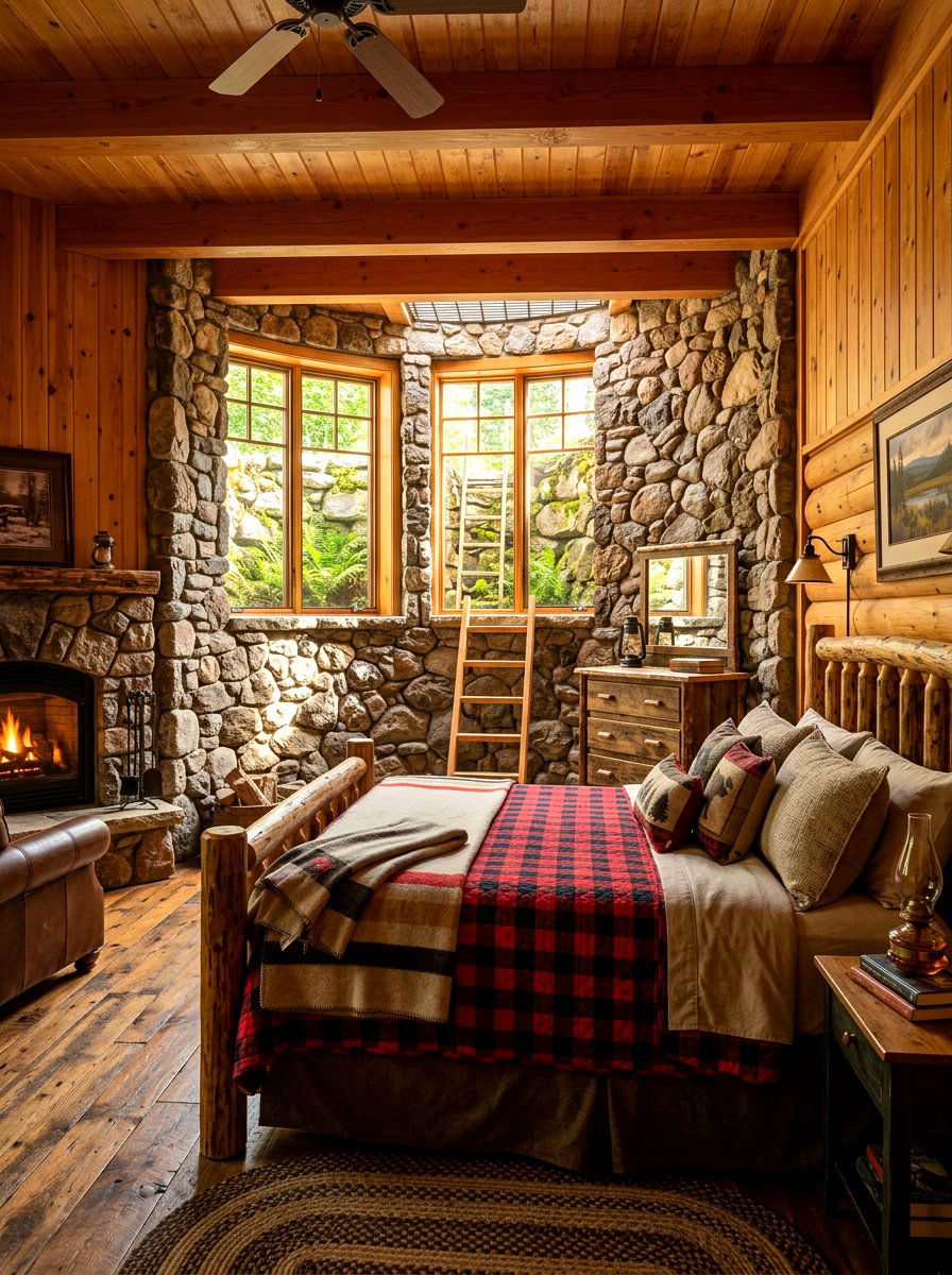 Rock wall egress well - 30 basement bedroom egress ideas